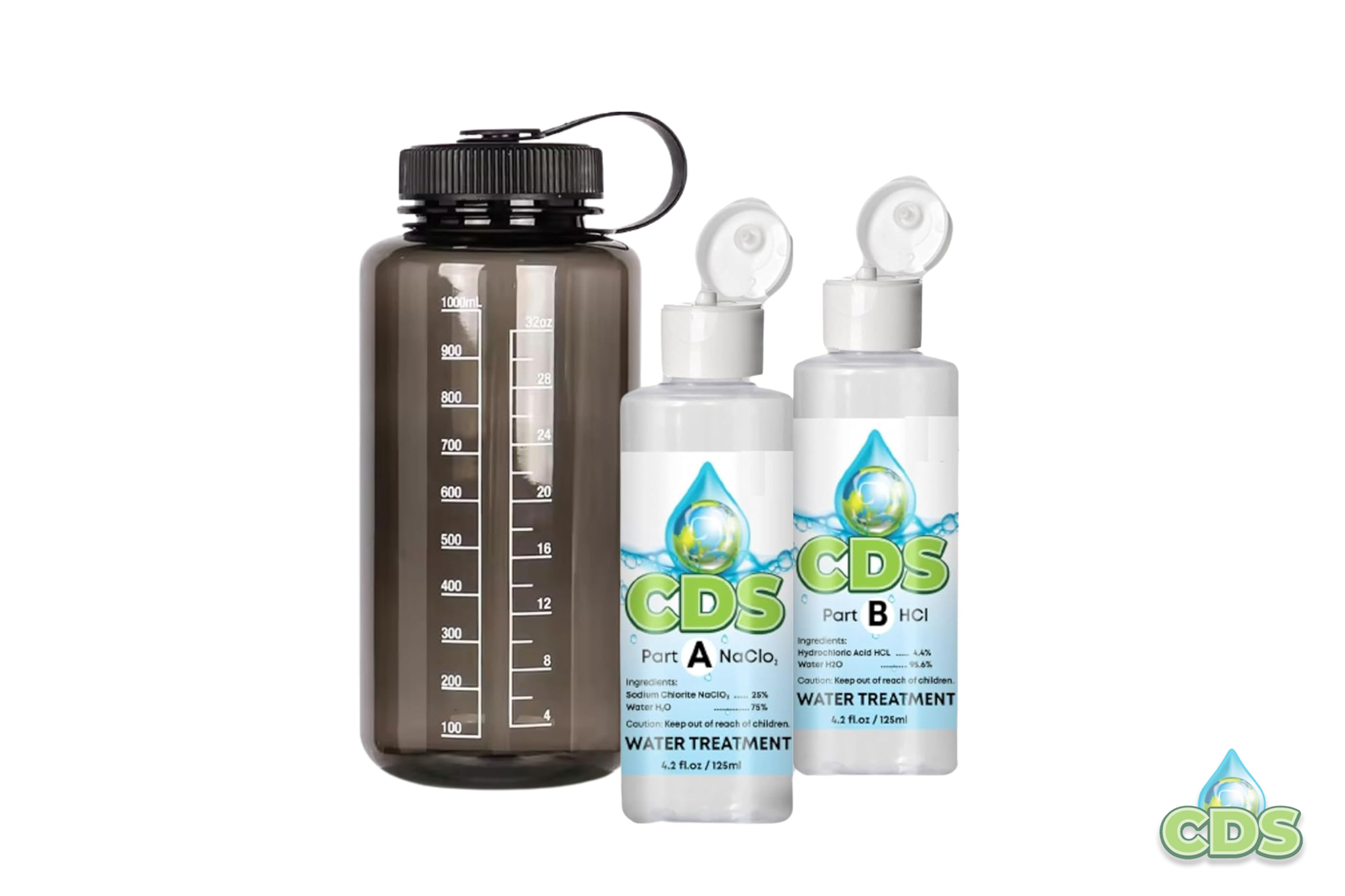 Chlorine Dioxide Drops (with Water Bottle)